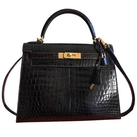 Hermes kelly crocodile handbag